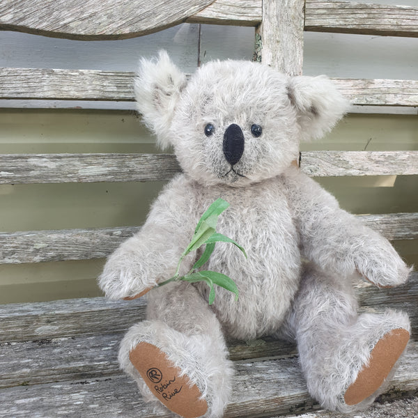Eucalyptus 38cm ooak grey mohair bear