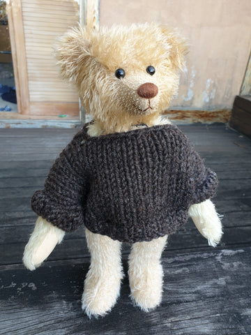Lindsay Robin Rive bear, 38cm OOAK mixed pale mohair collectible teddy