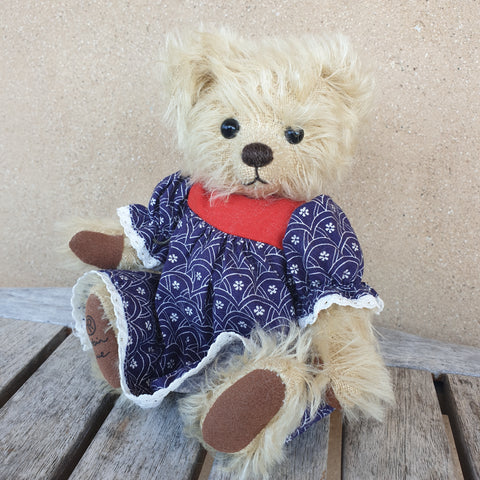 Mika 20cm robin rive bear, Japanese cotton dress