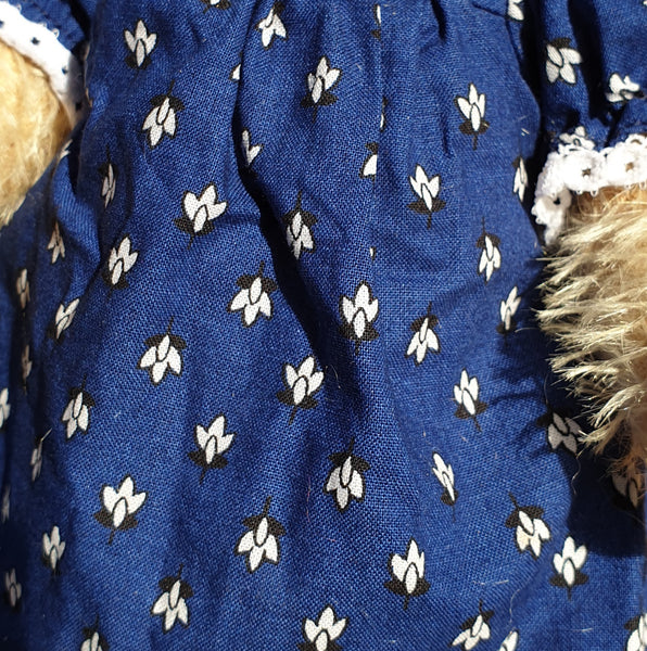 Roxy,  Robin Rive bear, 30cm OOAK collectible, denim dress