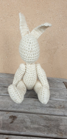 Crochet Bunny, 20cm crocheted 5 jointed bunny