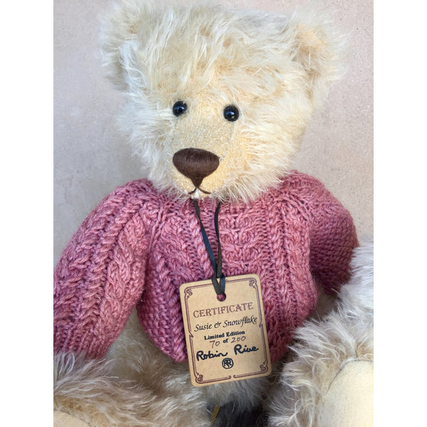 Susie and Snowflake - KiwiCurio-Robin Rive-Teddy Bears-Limited Edition