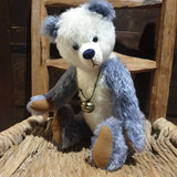 Seb, Robin Rive bear, 36cm, OOAK  quirky blue and white collectible teddy