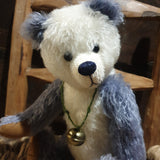Seb, Robin Rive bear, 36cm, OOAK  quirky blue and white collectible teddy