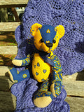 Serge, 26cm Robin Rive limited edition bear, provencal cotton fabric