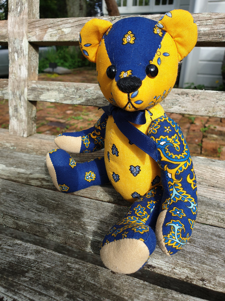 Serge, 26cm Robin Rive limited edition bear, provencal cotton fabric