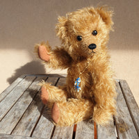 Greta, 34cm OOAK long caramel mohair, Robin Rive collectible teddy