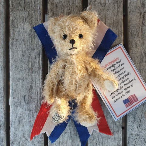 Campaign Bear, 2003,  15cm tiny Robin Rive Bear brooch, limited edition