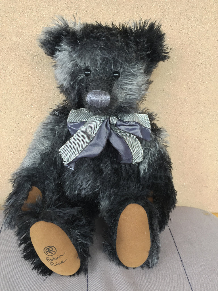 Chenille, robin rive black collectible bear