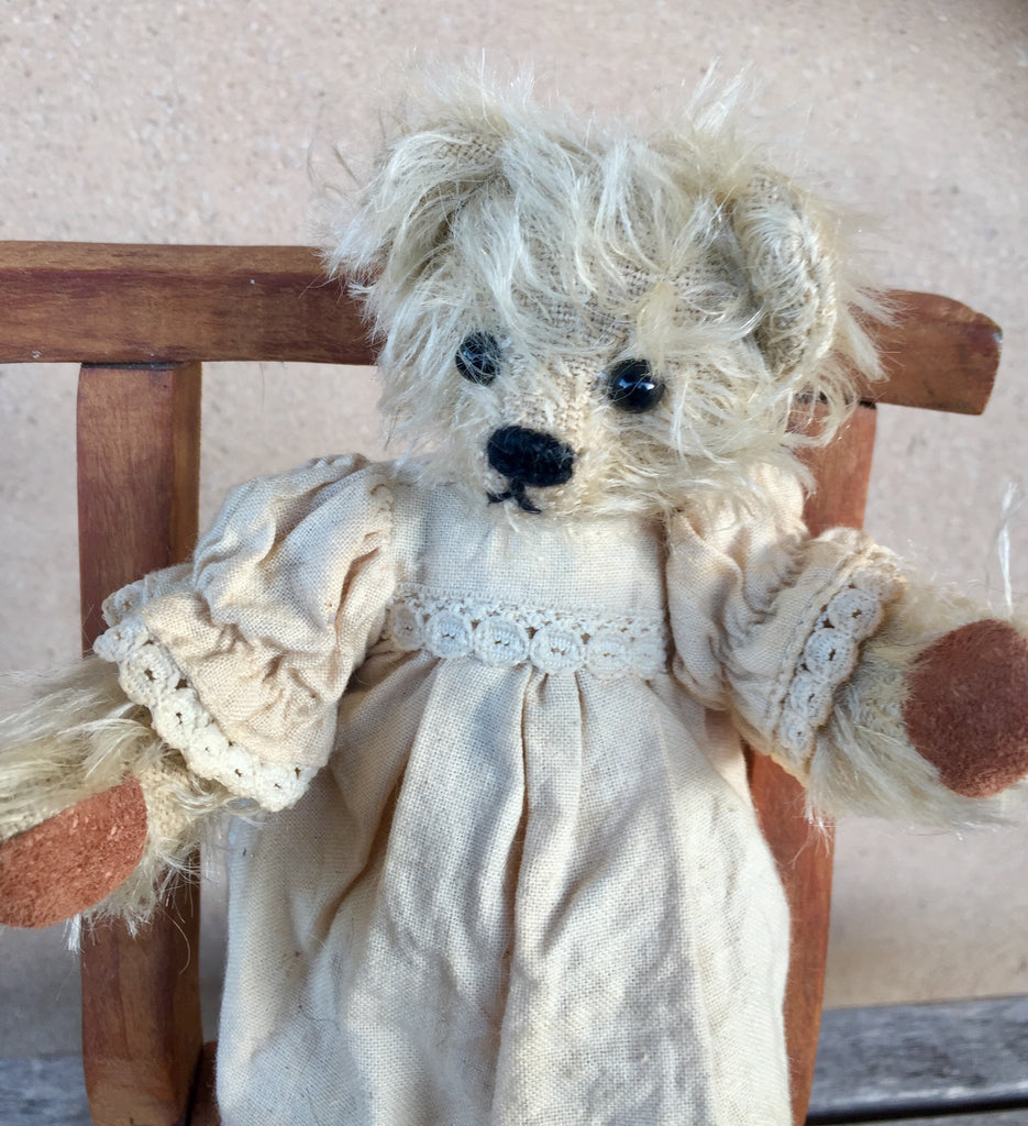 Minnie, 14cm Robin Rive OOAK teddy, calico dress